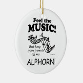 Alphorn voelt de muziek keramisch ornament (Rechts)