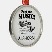 Alphorn voelt de muziek metalen ornament (Rechts)