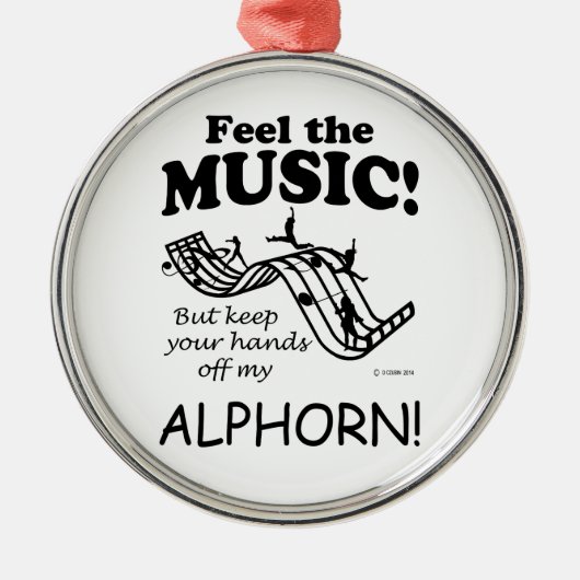 Alphorn voelt de muziek metalen ornament (Voorkant)