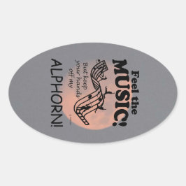 Alphorn voelt de Sticker van het muziekovaal