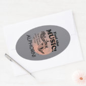 Alphorn voelt de Sticker van het muziekovaal (Envelop)