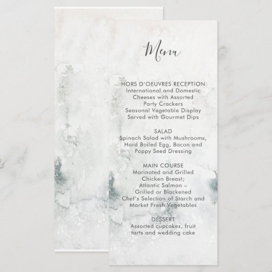 Alpien berghuwelijk #2 | menu (Voorkant / Achterkant)