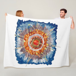 Alpiene architectuur beroemde kunstposter fleece deken