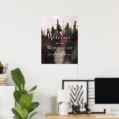 Alpiene berg Welkom bij ons huwelijk | Poster (Thuiskantoor)