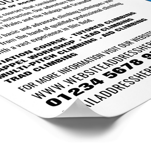 Alpiene bergbeklimmer, klimloopbeklimmer poster (Hoek)