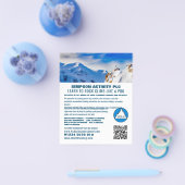 Alpiene bergbeklimmering, wandelaar en klimbeklimm flyer (Enkel)