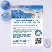 Alpiene bergbeklimmering, wandelaar en klimbeklimm flyer (Enkel)