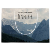 Alpiene bergen Land Natuur Birthday Foto Groot Cadeauzakje (Voorkant)
