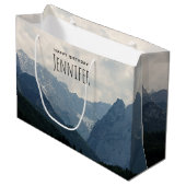 Alpiene bergen Land Natuur Birthday Foto Groot Cadeauzakje (Voorkant Gekanteld)