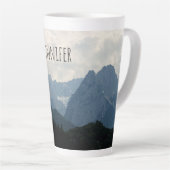 Alpiene bergen Land Natuur Foto Latte Mok (Rechterhoek)