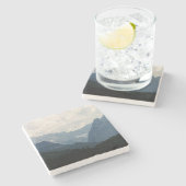 Alpiene bergen Land Natuur Foto Stenen Onderzetter (Zijkant)