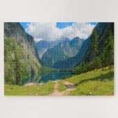 Alpiene bergpas Duitsland. Legpuzzel (Horizontaal)