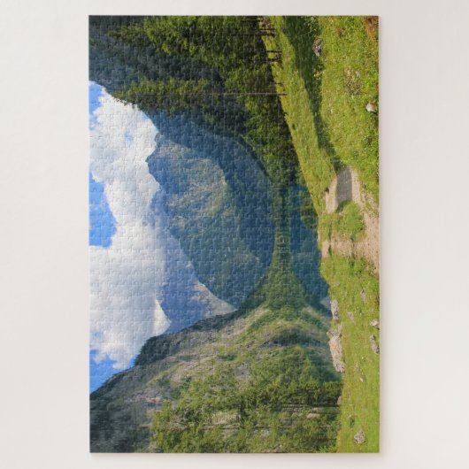 Alpiene bergpas Duitsland. Legpuzzel (Verticaal)