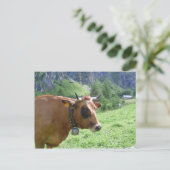 Alpiene Cow Briefkaart (Staand voorkant)