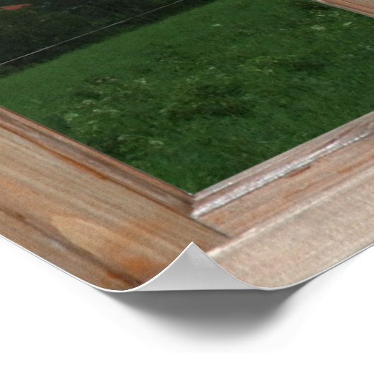 Alpiene Foothills-Uitzicht uit een venster Poster (Hoek)