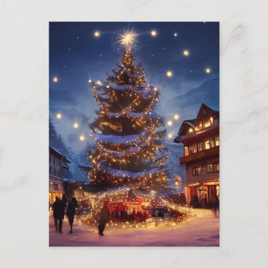 Alpiene kerst briefkaart (Voorkant)