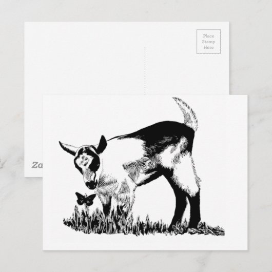 Alpiene kind briefkaart (Voorkant / Achterkant)