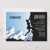 Alpiene klimmer-uitnodiging kaart (Voorkant)