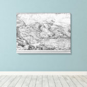 Alpiene landschap, 1553 canvas afdruk (Insitu (Houten vloer))