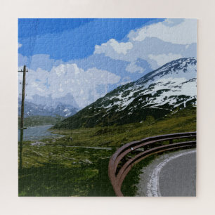Alpiene landschap legpuzzel