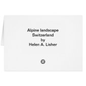 Alpiene landschapskaart (Achterkant Horizontaal)
