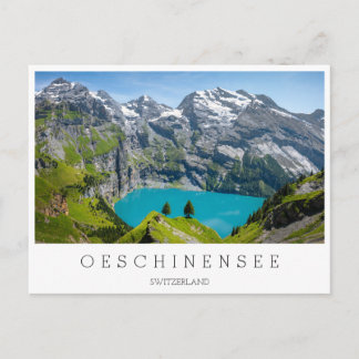 Alpiene meer Oeschinensee in Zwitserland Briefkaart