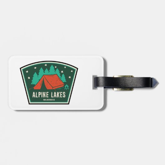Alpiene meren Wilderness Camping Bagagelabel (Achterkant horizontaal)