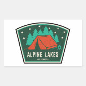 Alpiene meren Wilderness Camping Rechthoekige Sticker (Voorkant)