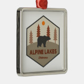 Alpiene meren Wilderness Washington Beer Metalen Ornament (Rechts)