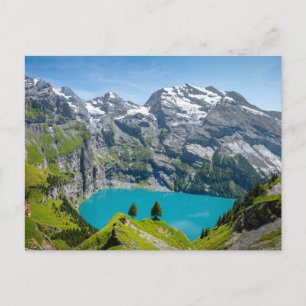 Alpiene Oeschinensee in Zwitserland Briefkaart