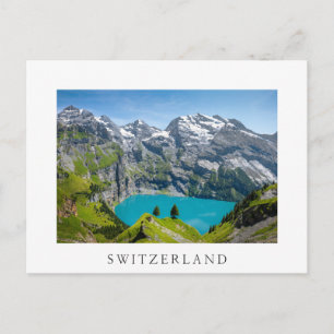 Alpiene Oeschinensee in Zwitserland Briefkaart