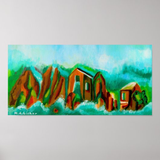 Alpiene overstroming poster (Voorkant)