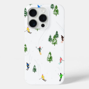 Alpiene skiers Skiing Ski Winter Trees iPhone 15 Pro Case