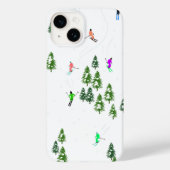 Alpiene skiers Skiing Ski Winter Trees Case-Mate iPhone Case (Achterkant)