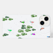 Alpiene skiers Skiing Ski Winter Trees Case-Mate iPhone Case (Achterkant (horizontaal))