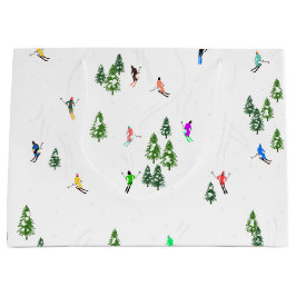 Alpiene skiers Skiing Ski Winter Trees Groot Cadeauzakje