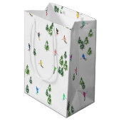 Alpiene skiers Skiing Ski Winter Trees Medium Cadeauzakje (Achterkant Gekanteld)