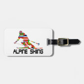 Alpiene Skiing Bagagelabel (Voorkant horizontaal)