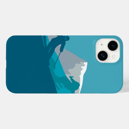 Alpiene Skiing Case-Mate iPhone Case (Achterkant (horizontaal))