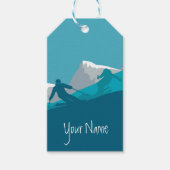 Alpiene Skiing Gepersonaliseerd Cadeaulabel (Voorkant)