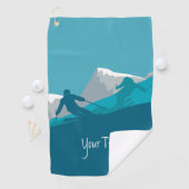 Alpiene Skiing Gepersonaliseerd Golfhanddoek (Insitu)