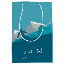 Alpiene Skiing Gepersonaliseerd Medium Cadeauzakje