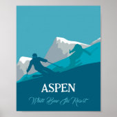 Alpiene Skiing Gepersonaliseerd Poster (Voorkant)