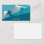 Alpiene Skiing Gepersonaliseerd Visitekaartje (Voorkant / Achterkant)