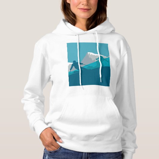 Alpiene Skiing Hoodie (Voorkant)