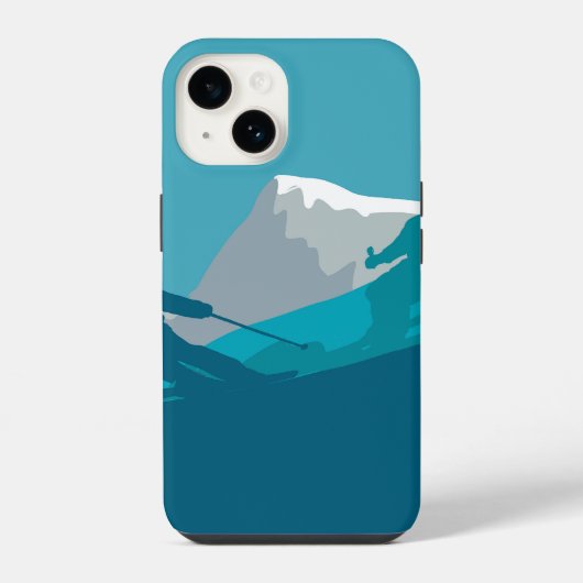 Alpiene Skiing iPhone Hoesje (Achterkant)