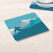 Alpiene Skiing Kartonnen Onderzetters (Schuin)