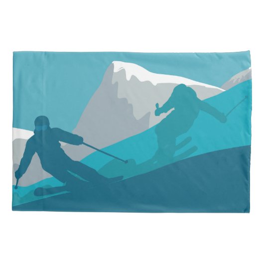 Alpiene Skiing Kussensloop (Achterkant)