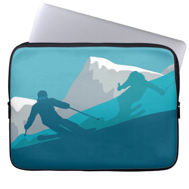 Alpiene Skiing Laptop Sleeve (Voorkant)