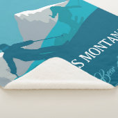 Alpiene Skiing Montana gepersonaliseerd Sherpa Deken (3/4)